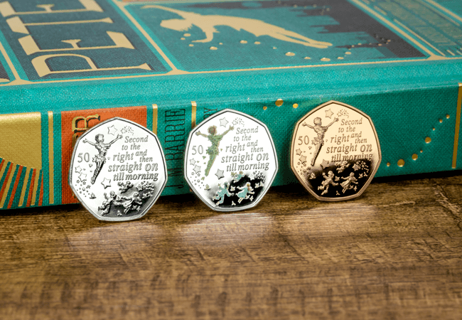 Official Peter Pan 50p Coins issued in partnership with Great Ormond Street Hospital Children's Charity 